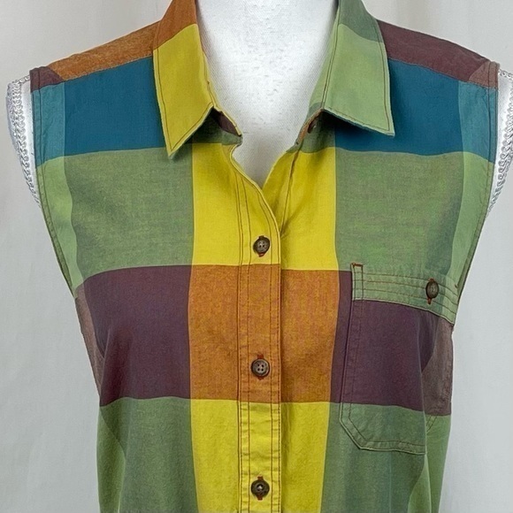 Toad & Co Plaid 100% Organic Cotton Shirt Dress - Picture 3 of 12